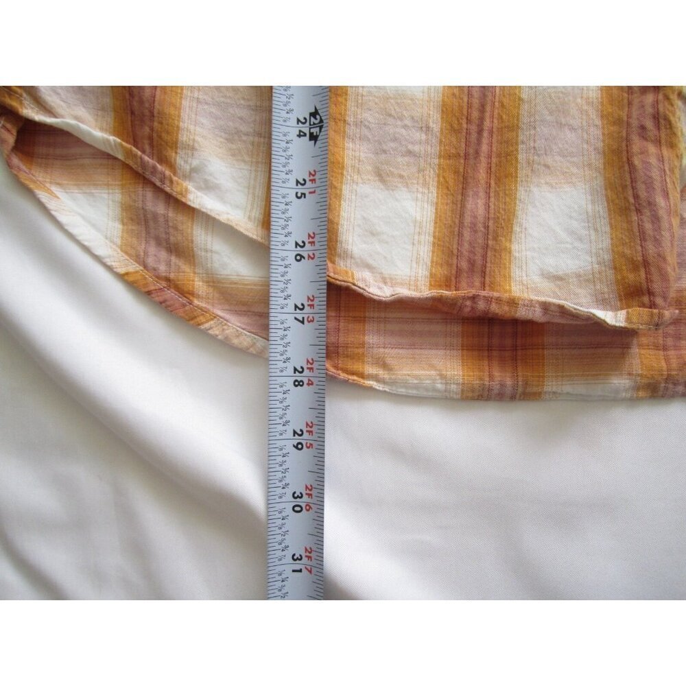 Women‎ Universal Thread Cotton Blend Madras Button Long Sleeve Shirt Sz (WB360) - Picture 3 of 8